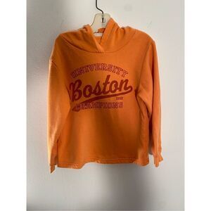 H&M boys Boston University orange pull over hoodie size 5T/6